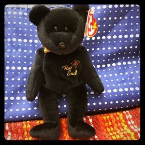 TY Beanie Baby “THE END” Bear & Bonus mini Beanie